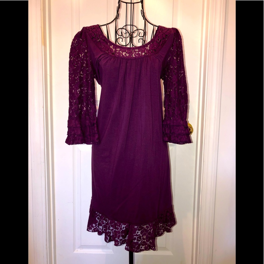 Medium Moda intl lace detail dress